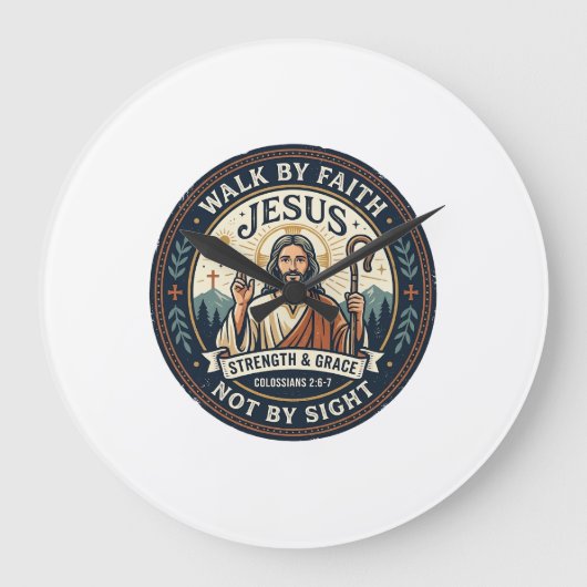 Jesus Matcha Cafe Trend T-shirt Christelijke Grafi Grote Klok (Voorkant)