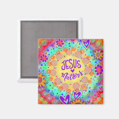 Jesus Matters Fun Floral Trendy Inspirity Magneet (Voorkant / Achterkant)
