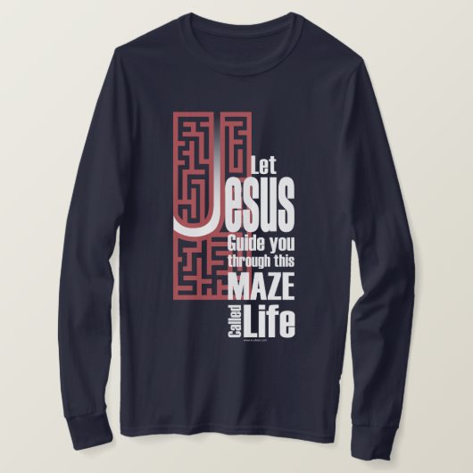 Jesus Maze Basic T-shirt met lange mouwen (Design voorkant)
