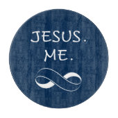 Jesus Me Oneindigheid cadeaus Glas Snijplanken (Voorkant)