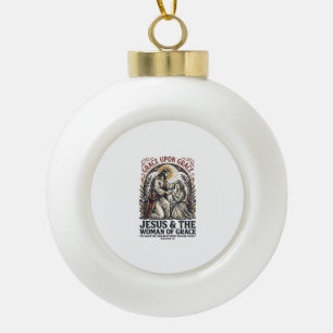Jesus Menopauze Midlife Vrouwen Aanmoediging T-shi Keramische Bal Ornament