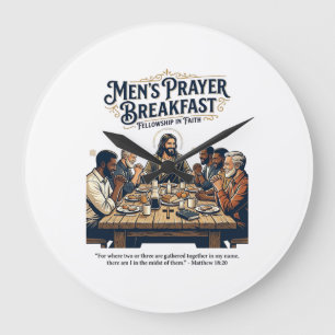 Jesus Mens Groep Broederschap Retreat T-Shirt Insp Grote Klok