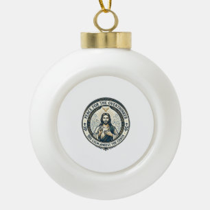 Jesus mentale gezondheid bevestigingen T-shirt ins Keramische Bal Ornament