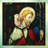 JESUS met Lamb GLAS IN LOOD WINDOW CLING Raamsticker (Vel 3)