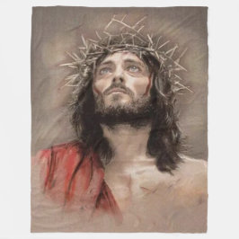 JESUS met THORNS Fleece Deken