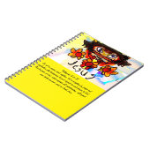 jesus met zonnebloemen mok magnet notitieboek (Linkerzijde)