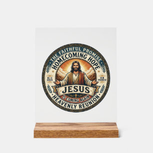 Jesus Militaire Partner Wachtdoe Vrouw T-Shirt Ins Acryl Bord