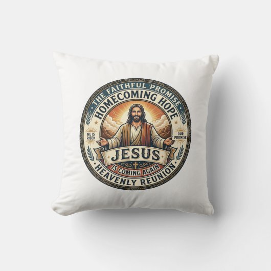 Jesus Militaire Partner Wachtt Echte T-Shirt Inspi Kussen (Voorkant)