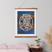 JESUS mislukt nooit houtstijgers Hangend Wandkleed (Slaapkamer)