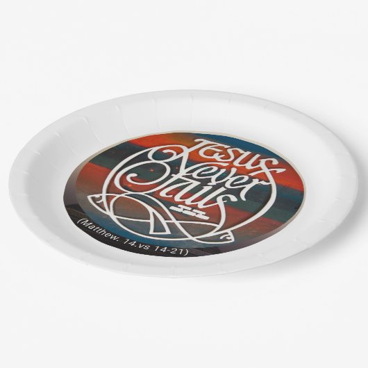 JESUS mislukt nooit Papieren Bordje (Gekanteld)