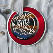 JESUS mislukt nooit rond Ronde Button 6,0 Cm (In situ)