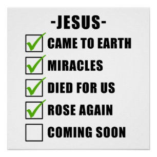 JESUS' Mission Checklist: Christelijk geloof Evang Perfect Poster