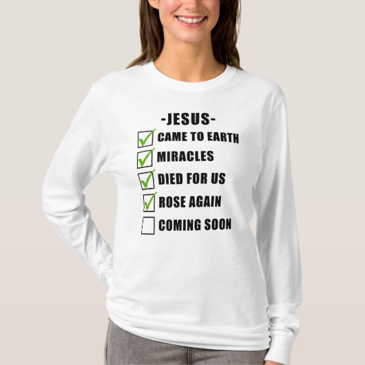 JESUS' Mission Checklist: Christelijk geloof Evang T-shirt (Voorkant)