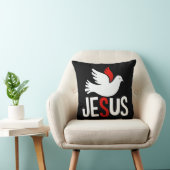 Jesus mit Taube Kussen (Stoel)