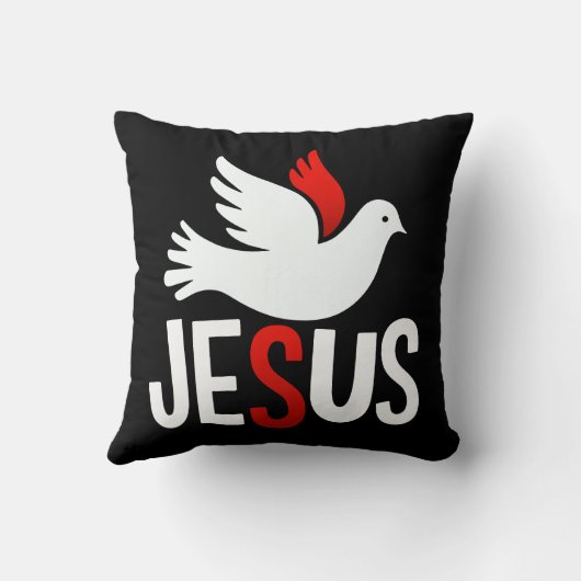 Jesus mit Taube Kussen (Achterkant)