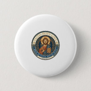 Jesus monastieke contemplatieve spiritualiteit gra ronde button 5,7 cm