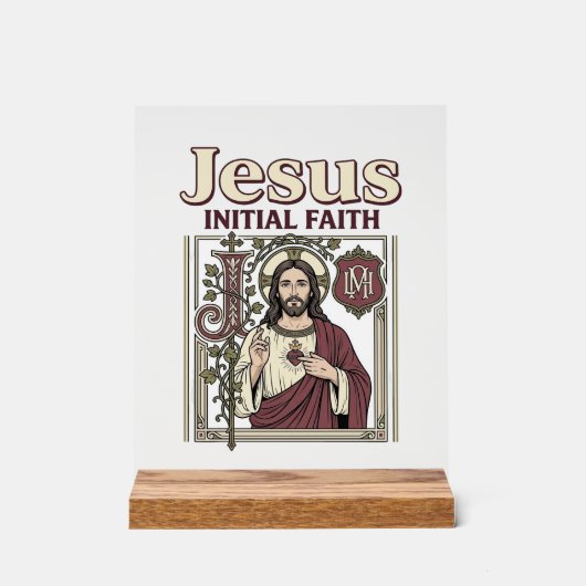 Jesus-monogram initiaal geloof Jesus-monogram init Acryl Bord (Voorkant)