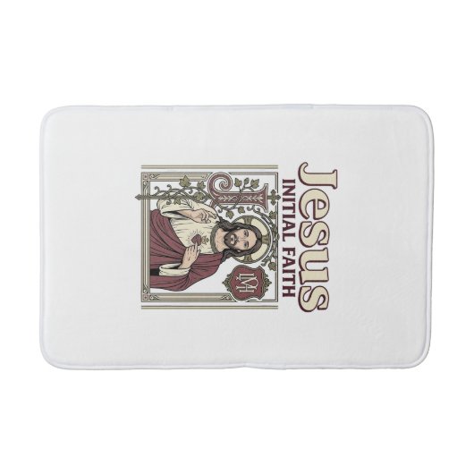 Jesus-monogram initiaal geloof Jesus-monogram init Badmat (Voorkant)