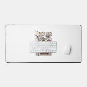 Jesus-monogram initiaal geloof Jesus-monogram init Bureaumat (Keyboard & Muis)