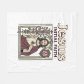 Jesus-monogram initiaal geloof Jesus-monogram init Fleece Deken (Voorkant (Horizontaal))