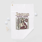 Jesus-monogram initiaal geloof Jesus-monogram init Golfhanddoek (Insitu)