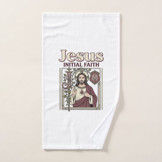 Jesus-monogram initiaal geloof Jesus-monogram init Handdoek (Handdoek)