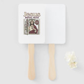 Jesus-monogram initiaal geloof Jesus-monogram init Handwaaier (Voorkant en achterkant)