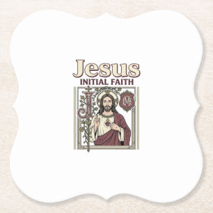 Jesus-monogram initiaal geloof Jesus-monogram init Kartonnen Onderzetters