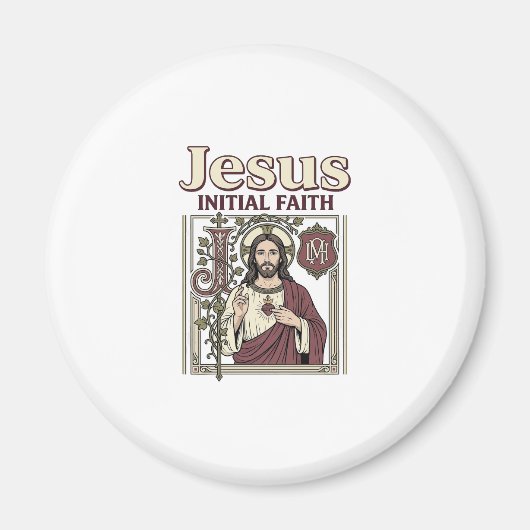 Jesus-monogram initiaal geloof Jesus-monogram init Magneet (Voorkant)