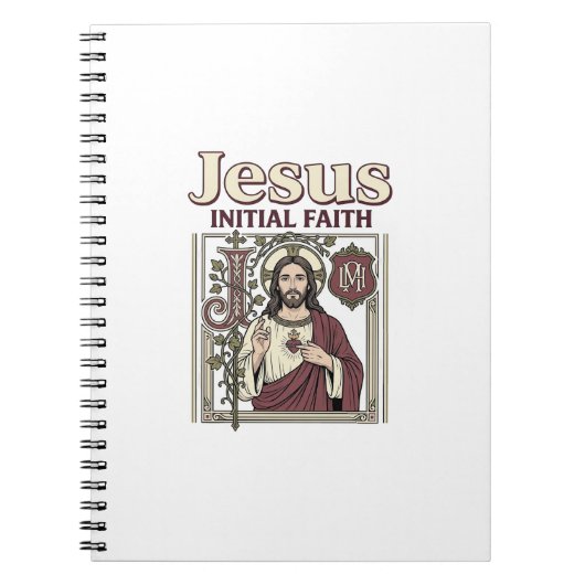 Jesus-monogram initiaal geloof Jesus-monogram init Notitieboek (Voorkant)