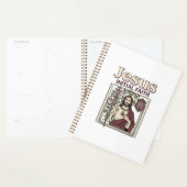 Jesus-monogram initiaal geloof Jesus-monogram init Planner (Display)