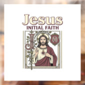 Jesus-monogram initiaal geloof Jesus-monogram init Raamsticker (Vel 2)