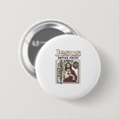 Jesus-monogram initiaal geloof Jesus-monogram init Ronde Button 5,7 Cm (Voorkant /achterkant)