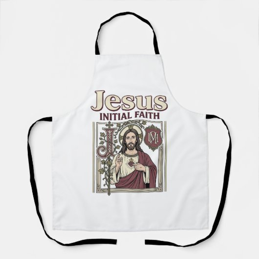 Jesus-monogram initiaal geloof Jesus-monogram init Schort (Voorkant)