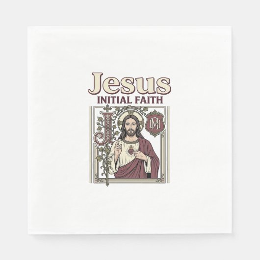 Jesus-monogram initiaal geloof Jesus-monogram init Servet (Voorkant)