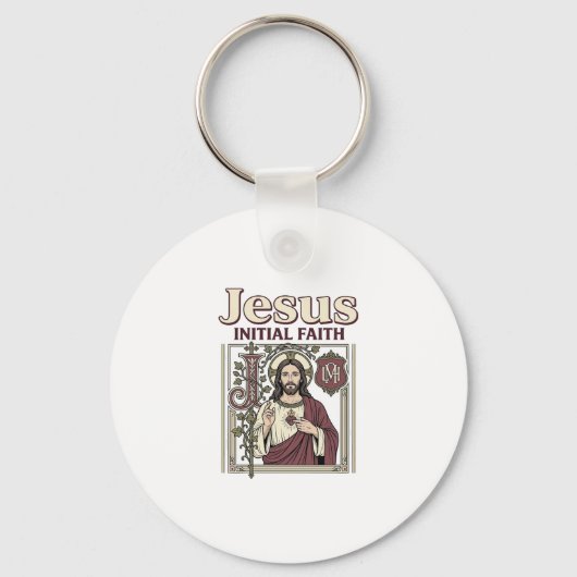 Jesus-monogram initiaal geloof Jesus-monogram init Sleutelhanger (Voorkant)