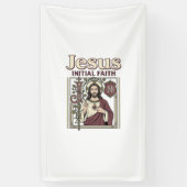 Jesus-monogram initiaal geloof Jesus-monogram init Spandoek (Verticaal)