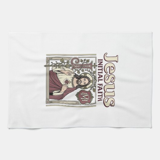 Jesus-monogram initiaal geloof Jesus-monogram init Theedoek (Horizontaal)