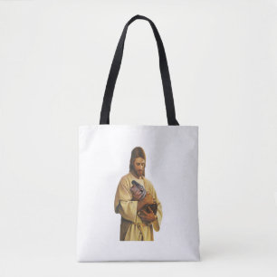 Jesus Moo Deng Bouncy Pig, Schattige Baby Hippo T- Tote Bag