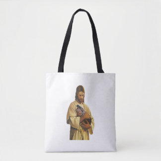 Jesus Moo Deng Bouncy Pig, Schattige Baby Hippo T- Tote Bag