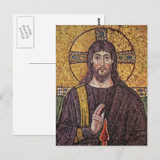 Jesus Mosaic Briefkaarten (Voorkant / Achterkant)