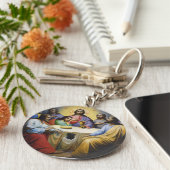 Jesus Muismat Glass Onderzetter Sleutelhanger (Zijkant)