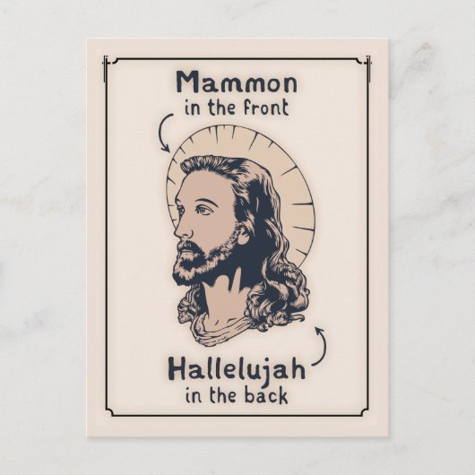 Jesus Mullet Briefkaart (Voorkant)