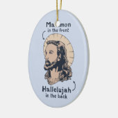 Jesus Mullet Keramisch Ornament (Links)