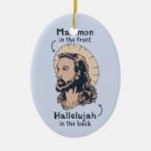 Jesus Mullet Keramisch Ornament (Voorkant)