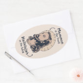 Jesus Mullet Ovale Sticker (Envelop)