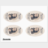 Jesus Mullet Ovale Sticker (Vel)