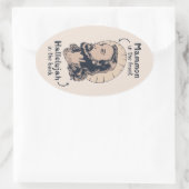 Jesus Mullet Ovale Sticker (Tas)