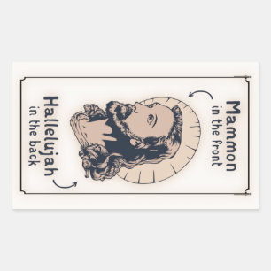 Jesus Mullet Rechthoekige Sticker