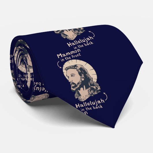 Jesus Mullet Stropdas (Opgerold)